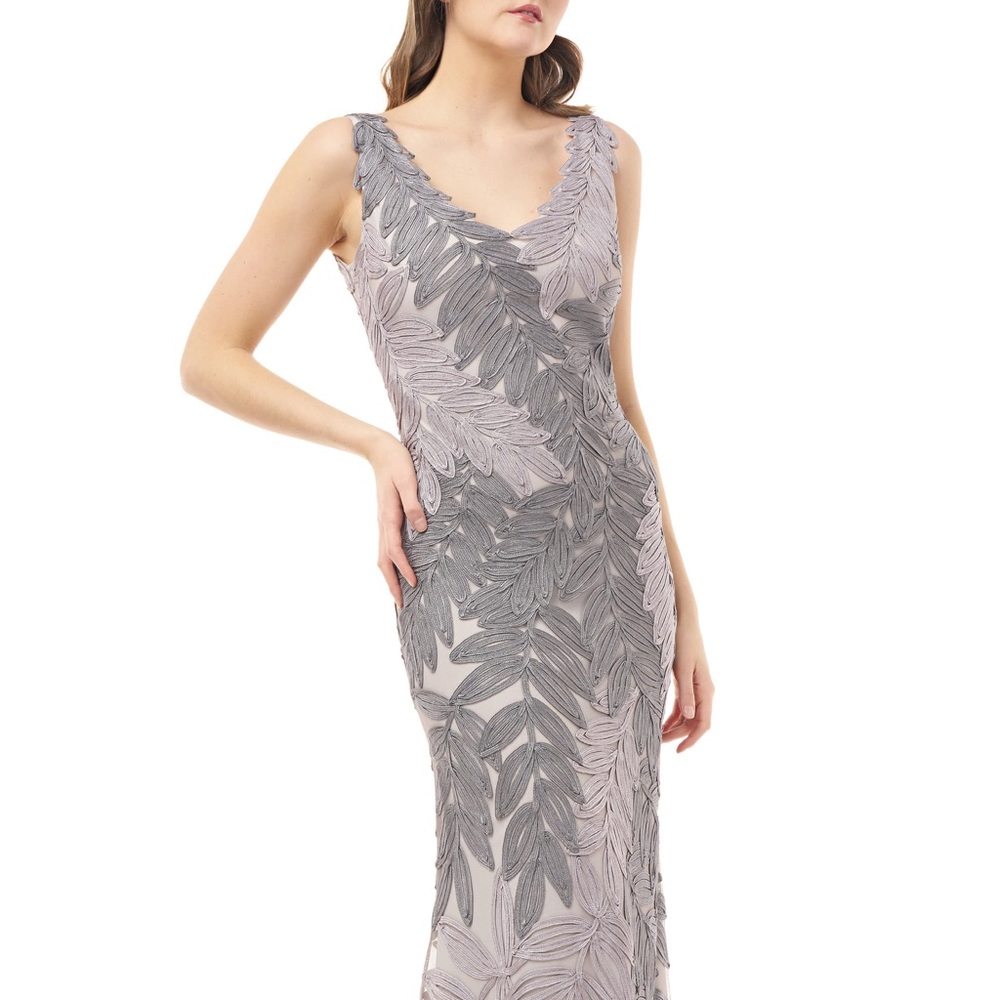 JS Collection Leaf Soustache Trumpet Gown